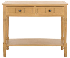 Safavieh Samantha 2 Drawer Console Camel 35.8" x 13.8" x 29.5"