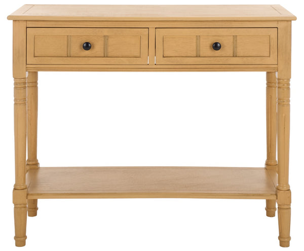 Safavieh Samantha 2 Drawer Console Camel 35.8" x 13.8" x 29.5"