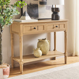 Safavieh Samantha 2 Drawer Console Camel 35.8" x 13.8" x 29.5"