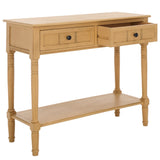 Safavieh Samantha 2 Drawer Console Camel 35.8" x 13.8" x 29.5"