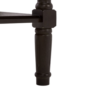 Safavieh Samantha Console Table – Rustic Charm With Classic Turned Legs And Carved Details For Any Space Dark Chocolate Solid Wood,Mdf,Aluminum Alloy Amh5710h