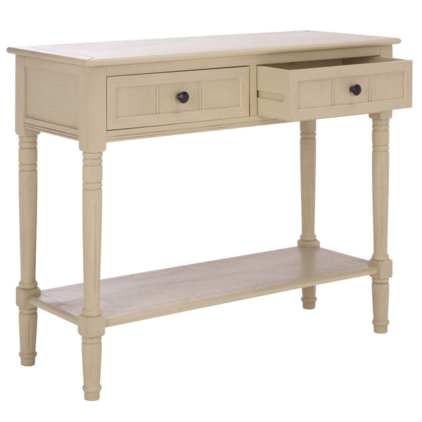 Safavieh Samantha Console Table – Rustic Charm With Classic Turned Legs And Carved Details For Any Space Sand Solid Wood,Mdf,Aluminum Alloy Amh5710j