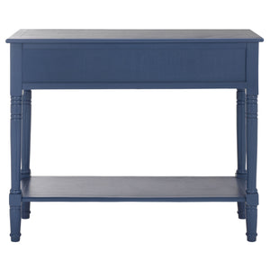 Safavieh Samantha Console Table – Rustic Charm With Classic Turned Legs And Carved Details For Any Space Blue Solid Wood,Mdf,Aluminum Alloy Amh5710k