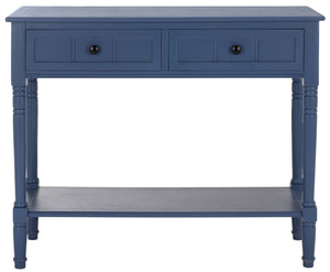 Safavieh Samantha Console Table – Rustic Charm With Classic Turned Legs And Carved Details For Any Space Blue Solid Wood,Mdf,Aluminum Alloy Amh5710k