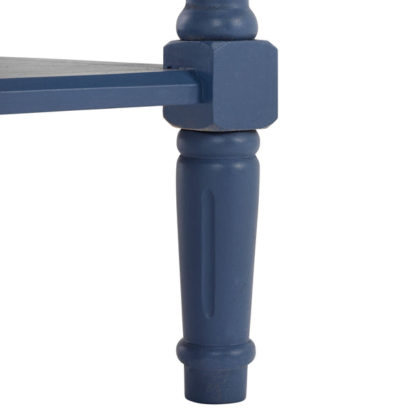 Safavieh Samantha Console Table – Rustic Charm With Classic Turned Legs And Carved Details For Any Space Blue Solid Wood,Mdf,Aluminum Alloy Amh5710k