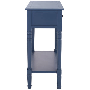Safavieh Samantha Console Table – Rustic Charm With Classic Turned Legs And Carved Details For Any Space Blue Solid Wood,Mdf,Aluminum Alloy Amh5710k