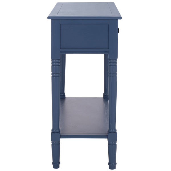 Safavieh Samantha Console Table – Rustic Charm With Classic Turned Legs And Carved Details For Any Space Blue Solid Wood,Mdf,Aluminum Alloy Amh5710k