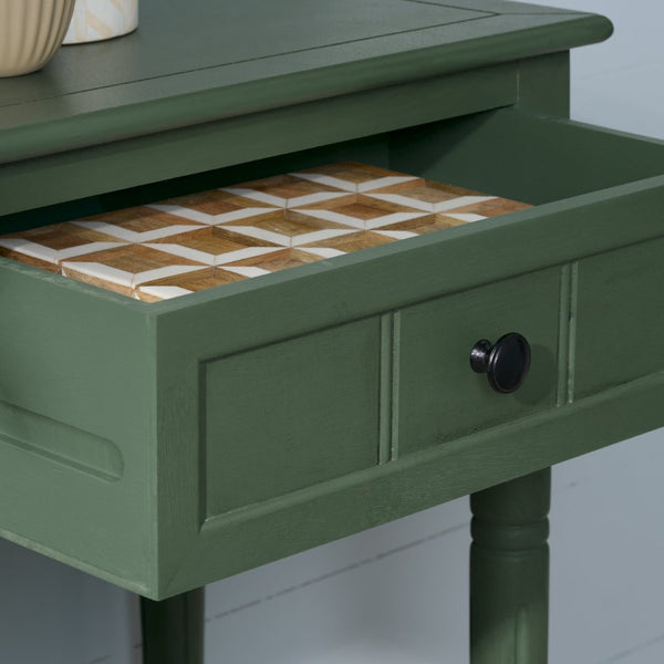 Safavieh SAMANTHA Console Table - Timeless Country Elegance with Classic Design for Entryway or Living Room Dusty Green AMH5710L