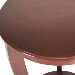 Safavieh Mary Pedestal Side Table - Elegant Vintage-Style Accent With Cabriole Legs And Two-Tier Design Red AMH5711E