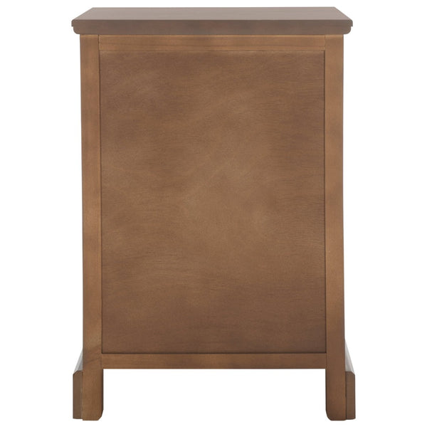 Safavieh Griffin Versatile 3-Drawer Side Table With Farmhouse Charm For Living Room, Bedroom, Or Entryway Sepia AMH5717B