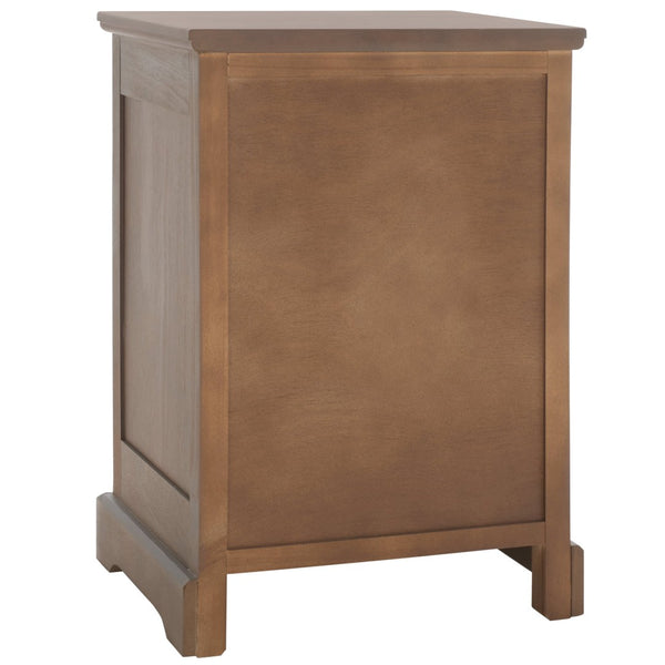 Safavieh Griffin Versatile 3-Drawer Side Table With Farmhouse Charm For Living Room, Bedroom, Or Entryway Sepia AMH5717B