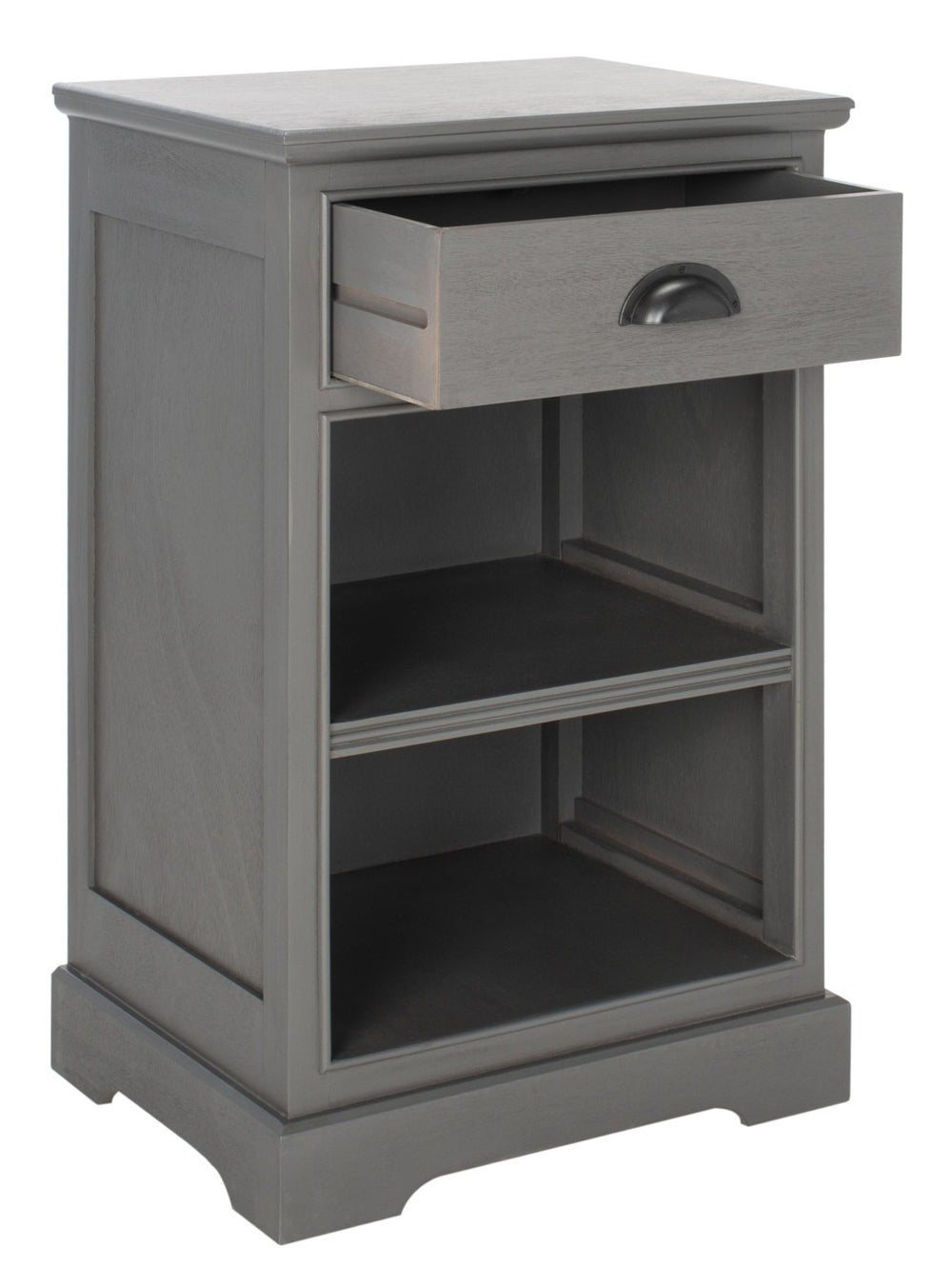 Safavieh Griffin One-Drawer Side Table In Soft Grey - Modern Cottage Charm For Versatile Home Décor AMH5719A