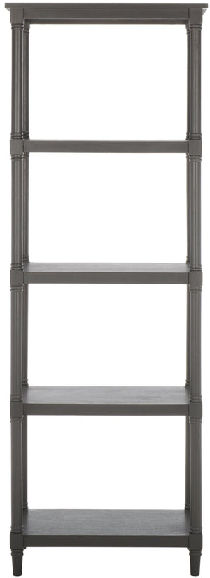 Safavieh Odessa 5-Tier Bookcase - Timeless Charm With Spindle Frame, Spacious Shelves For Stylish Organization Grey AMH5721A