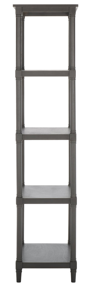 Safavieh Odessa 5-Tier Bookcase - Timeless Charm With Spindle Frame, Spacious Shelves For Stylish Organization Grey AMH5721A