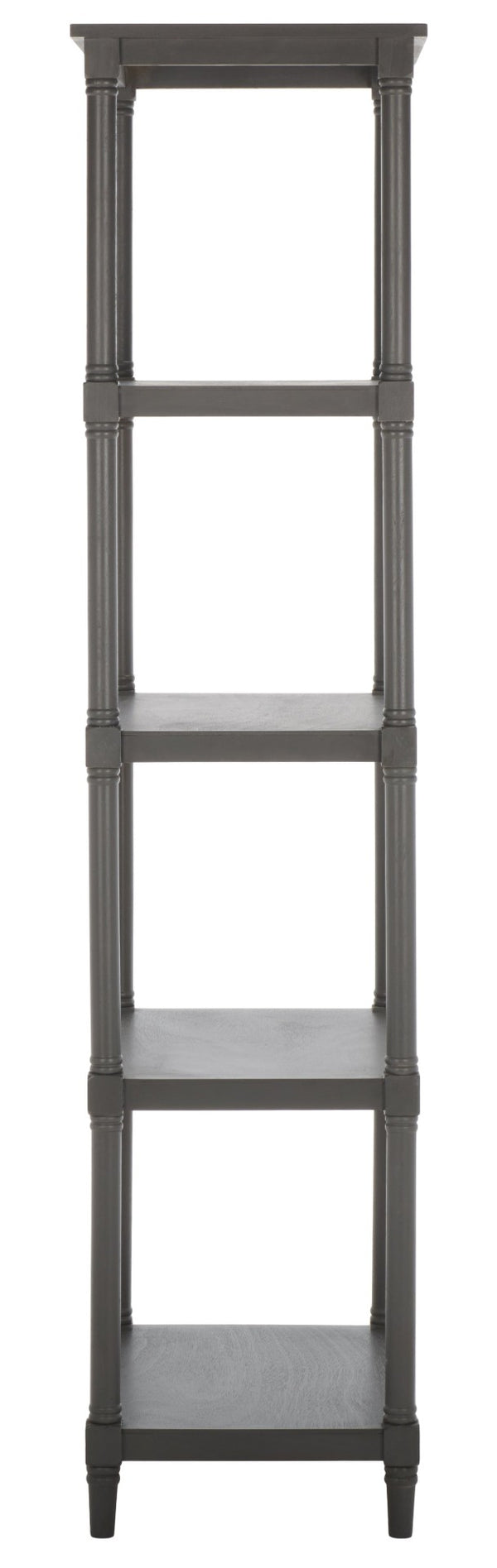 Safavieh Odessa 5-Tier Bookcase - Timeless Charm With Spindle Frame, Spacious Shelves For Stylish Organization Grey AMH5721A