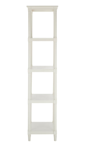 Safavieh Odessa 5-Tier Bookcase - Timeless Charm With Spindle Frame, Spacious Shelves For Stylish Organization Vintage White AMH5721C
