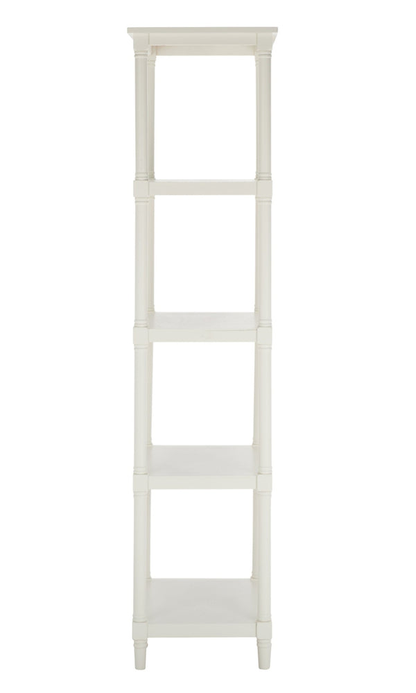 Safavieh Odessa 5-Tier Bookcase - Timeless Charm With Spindle Frame, Spacious Shelves For Stylish Organization Vintage White AMH5721C