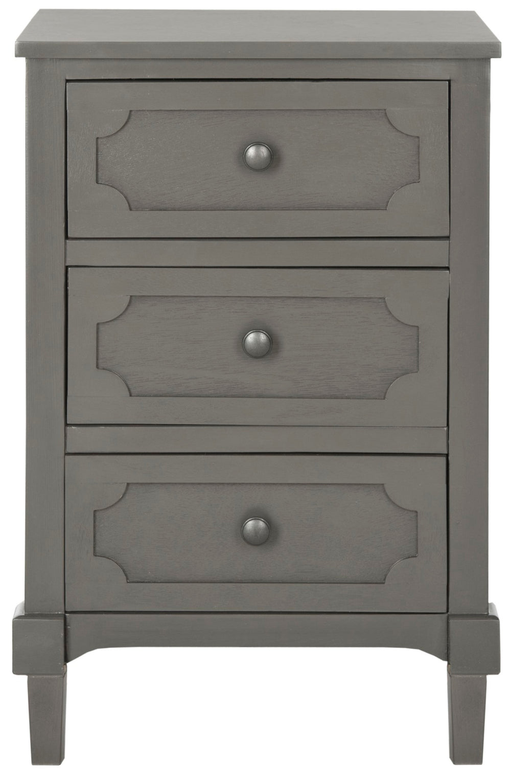 Safavieh Rosaleen Three Drawer Side Chest - French Farmhouse Elegance With Soft Grey Finish & Versatile Storage AMH5723A