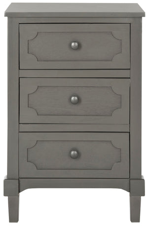 Safavieh Rosaleen Three Drawer Side Chest - French Farmhouse Elegance With Soft Grey Finish & Versatile Storage AMH5723A