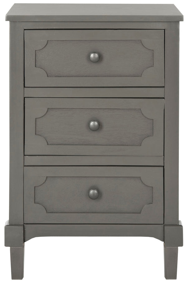 Safavieh Rosaleen Three Drawer Side Chest - French Farmhouse Elegance With Soft Grey Finish & Versatile Storage AMH5723A
