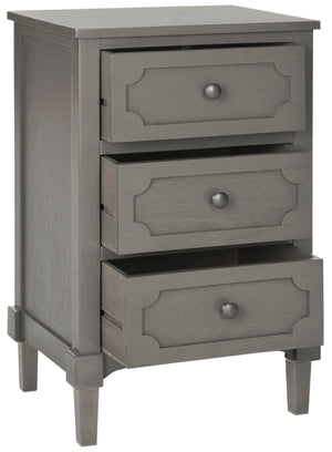 Safavieh Rosaleen Three Drawer Side Chest - French Farmhouse Elegance With Soft Grey Finish & Versatile Storage AMH5723A