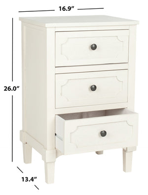 Safavieh Rosaleen Three Drawer Chest - Timeless French Farmhouse Accent Table For Stylish Storage Solutions AMH5723B