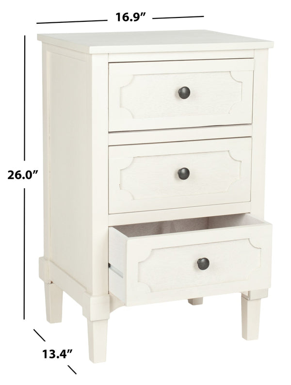 Safavieh Rosaleen Three Drawer Chest - Timeless French Farmhouse Accent Table For Stylish Storage Solutions AMH5723B