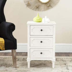 Safavieh Rosaleen Three Drawer Chest - Timeless French Farmhouse Accent Table For Stylish Storage Solutions AMH5723B