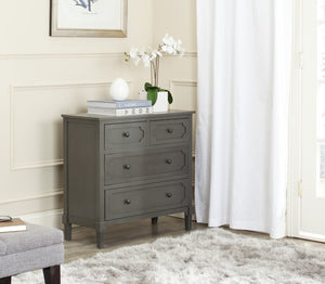Safavieh Rosaleen Dresser - Timeless Country Cottage Charm With 5 Drawers, Soft Grey Finish For Any Space AMH5724A