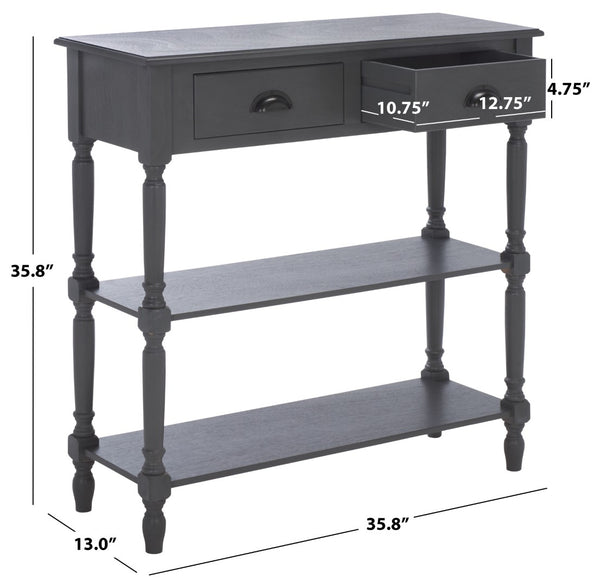 Safavieh Salem Console Table With Spindle Legs & Storage - Perfect For Entryways, Living Rooms, Or Bedrooms Grey AMH5732A