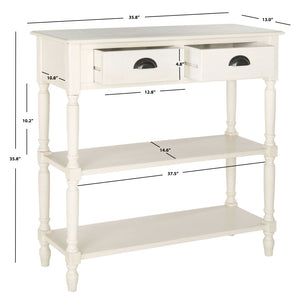 Safavieh Salem Console Table With Spindle Legs & Storage - Perfect For Entryways, Living Rooms, Or Bedrooms White AMH5732B