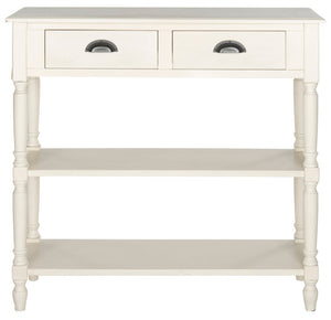Safavieh Salem Console Table With Spindle Legs & Storage - Perfect For Entryways, Living Rooms, Or Bedrooms White AMH5732B