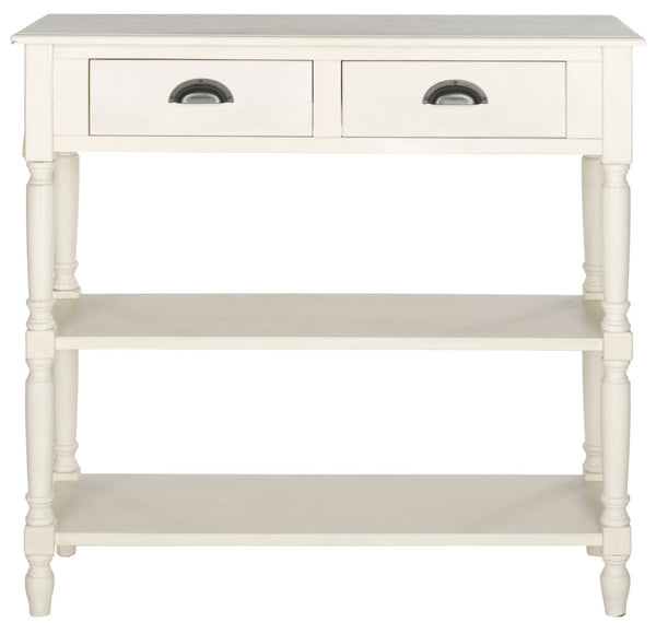 Safavieh Salem Console Table With Spindle Legs & Storage - Perfect For Entryways, Living Rooms, Or Bedrooms White AMH5732B