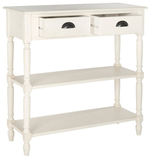 Safavieh Salem Console Table With Spindle Legs & Storage - Perfect For Entryways, Living Rooms, Or Bedrooms White AMH5732B