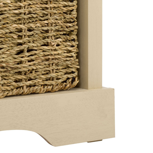 Safavieh LONAN Storage Bench – Farmhouse-Inspired Entryway Seat with Removable Baskets and Cushion Comfort Sand AMH5733G