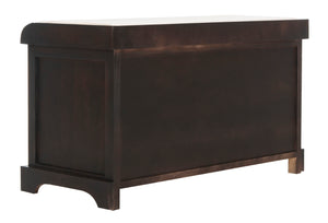 Safavieh Freddy Wicker Storage Bench - Stylish Seating With Hidden Baskets For Entryway, Bedroom, And More Brown AMH5736A