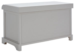 Safavieh Freddy Wicker Storage Bench - Stylish Seating With Hidden Baskets For Entryway, Bedroom, And More Vintage Grey AMH5736F