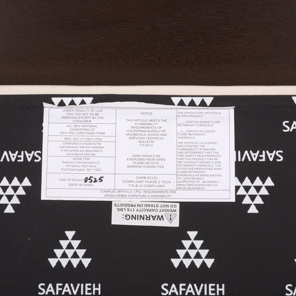 Safavieh Freddy Storage Bench - Elegant Dark Chocolate Frame With Versatile Seating And Stylish Storage Baskets Dark Chocolate Pine,Mdf,Foam,Fabric,Banana Leaf Amh5736h