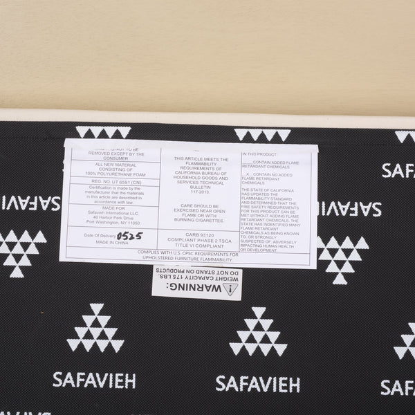 Safavieh Freddy Storage Bench - Elegant Dark Chocolate Frame With Versatile Seating And Stylish Storage Baskets Sand Pine,Mdf,Foam,Fabric,Banana Leaf Amh5736j