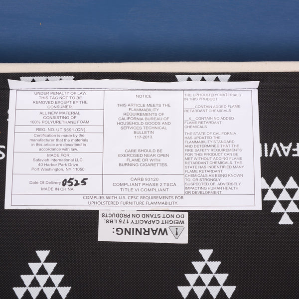 Safavieh Freddy Storage Bench - Elegant Dark Chocolate Frame With Versatile Seating And Stylish Storage Baskets Blue Pine,Mdf,Foam,Fabric,Banana Leaf Amh5736k