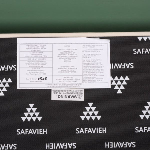 Safavieh Freddy Storage Bench - Elegant Dark Chocolate Frame With Versatile Seating And Stylish Storage Baskets Dusty Green Pine,Mdf,Foam,Fabric,Banana Leaf Amh5736l