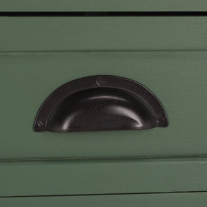 Safavieh Christa Console - Rustic Charm With Rattan Weave Drawers For Stylish Storage And Display Solutions Dusty Green Pine,Mdf,Banana Leaf Amh5737j