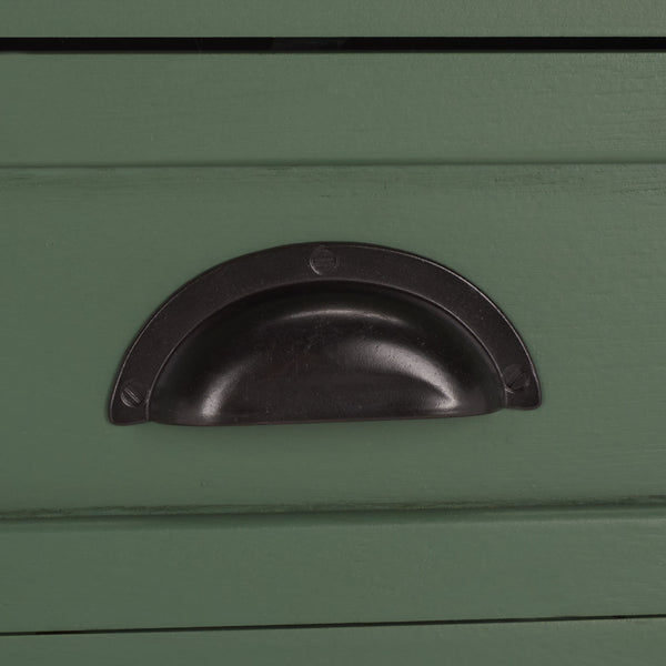 Safavieh Christa Console - Rustic Charm With Rattan Weave Drawers For Stylish Storage And Display Solutions Dusty Green Pine,Mdf,Banana Leaf Amh5737j