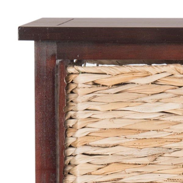 Safavieh Vedette Rustic Wicker Basket Storage Tower – Stylish Vertical Organizer For Small Spaces And Décor Cherry AMH5739C