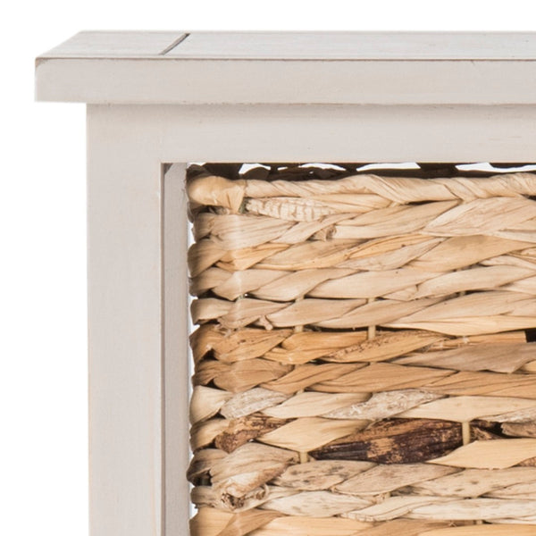 Safavieh Vedette Rustic Wicker Basket Storage Tower – Stylish Vertical Organizer For Small Spaces And Décor Vintage Grey AMH5739D