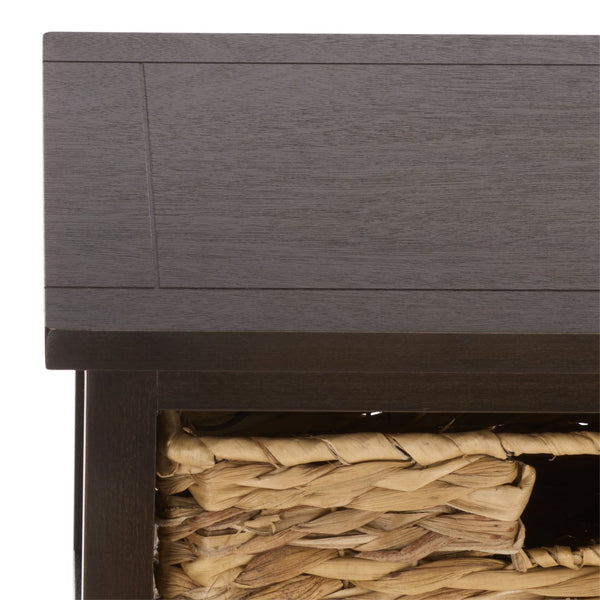 Vedette Five-Basket Storage Chest With Rattan Drawers – Farmhouse Coastal Linen Tower Organizer