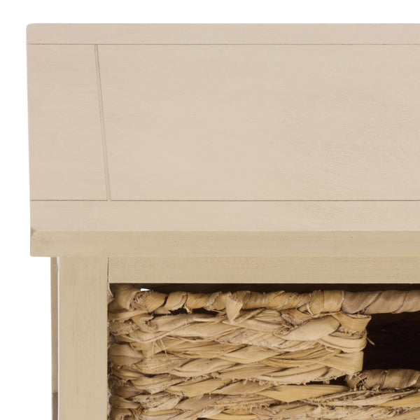 Vedette Five-Basket Storage Chest With Rattan Drawers – Farmhouse Coastal Linen Tower Organizer
