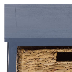 Vedette Five-Basket Storage Chest With Rattan Drawers – Farmhouse Coastal Linen Tower Organizer