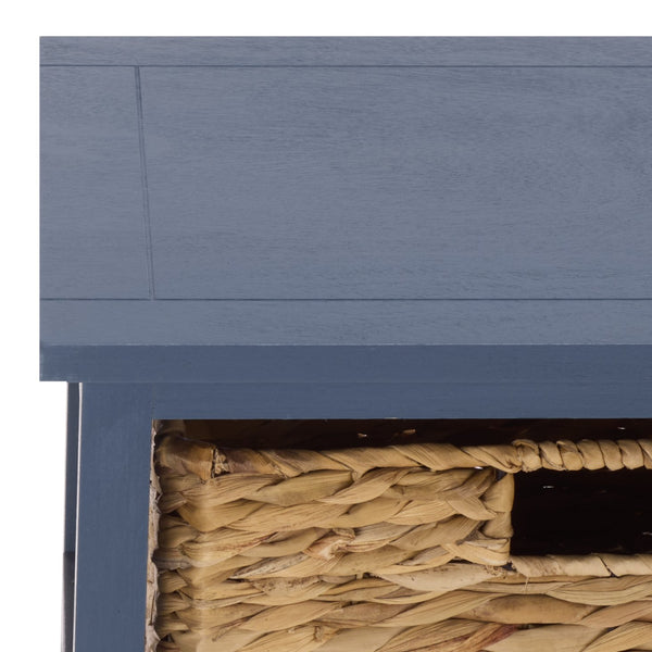 Vedette Five-Basket Storage Chest With Rattan Drawers – Farmhouse Coastal Linen Tower Organizer