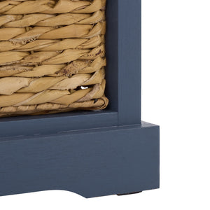 Vedette Five-Basket Storage Chest With Rattan Drawers – Farmhouse Coastal Linen Tower Organizer